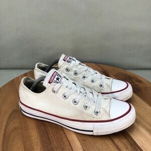 Converse All Star Canvas Low Top Sneakers White Skate Shoes Womens Size 6